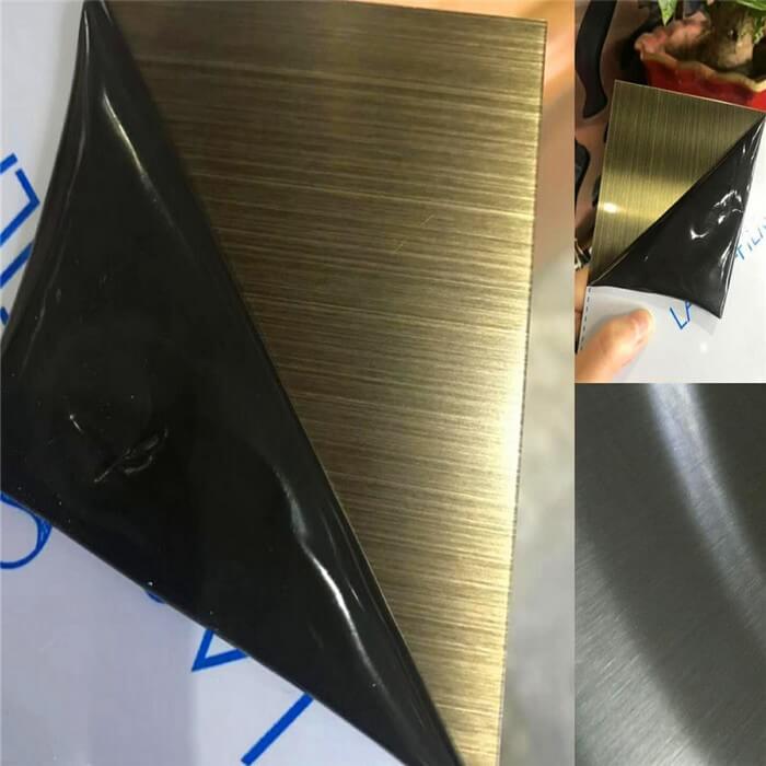 Rose Gold Hairline Finish Stainless Steel Sheet